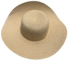Elegant Tan Wide Brim Hat